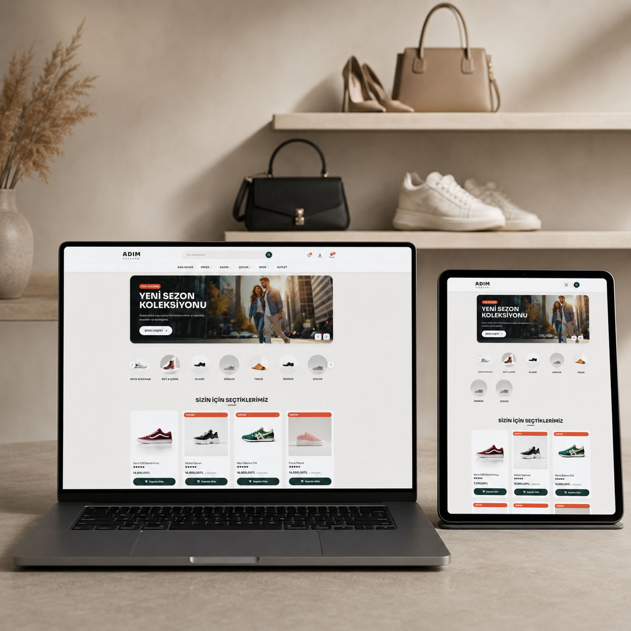 Premium Ayakkabı Çanta Teması ADIM
