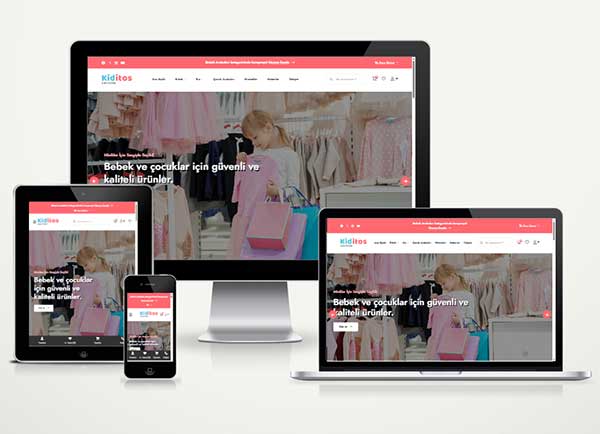 Bebek ve Çocuk Giyim E-Ticaret Paketi Kidito