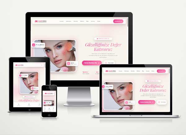 Güzellik Salonu Web Site Paketi Otomasyon